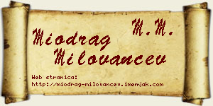 Miodrag Milovančev vizit kartica